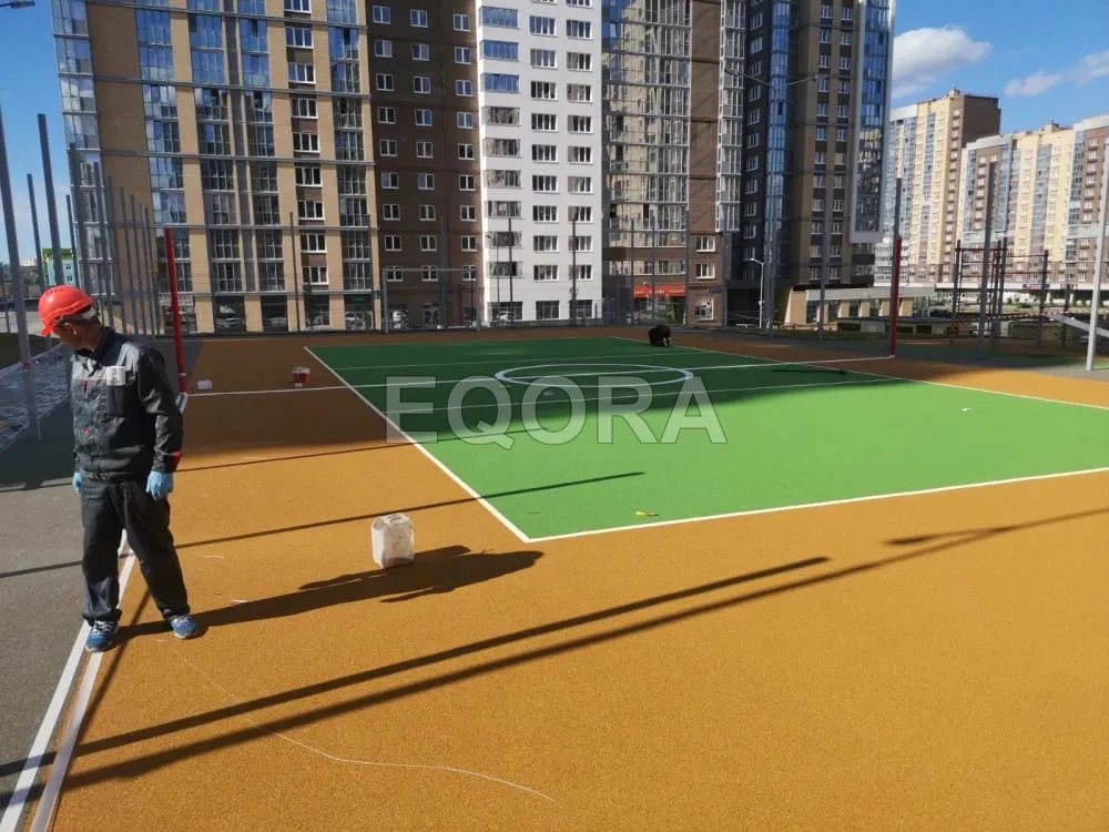 Из чего состоит бесшовное резиновое покрытие в Красногорске?